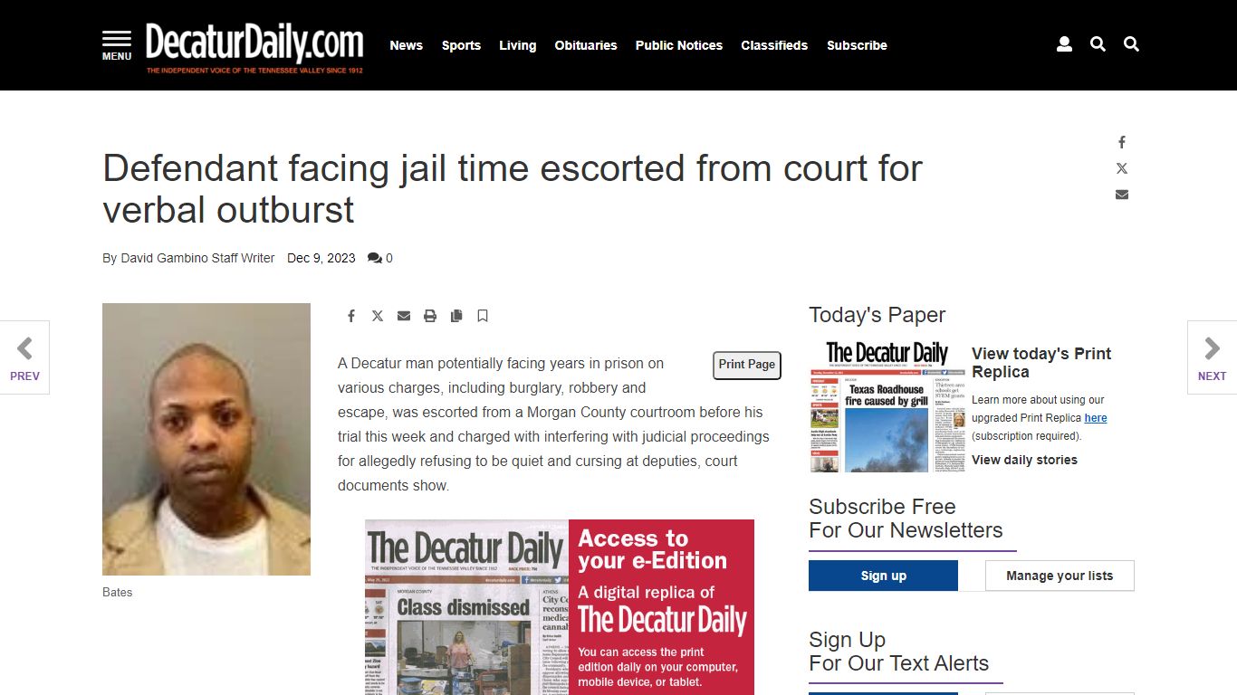 Defendant facing jail time escorted from court for verbal outburst ...